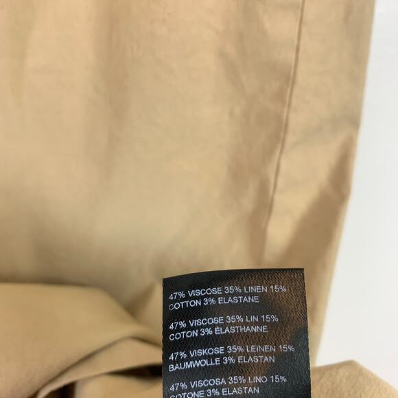 Anthropologie Maeve The Colette Maxi Skirt Back Slit Cotton Poplin Tan XS - Picture 9 of 10